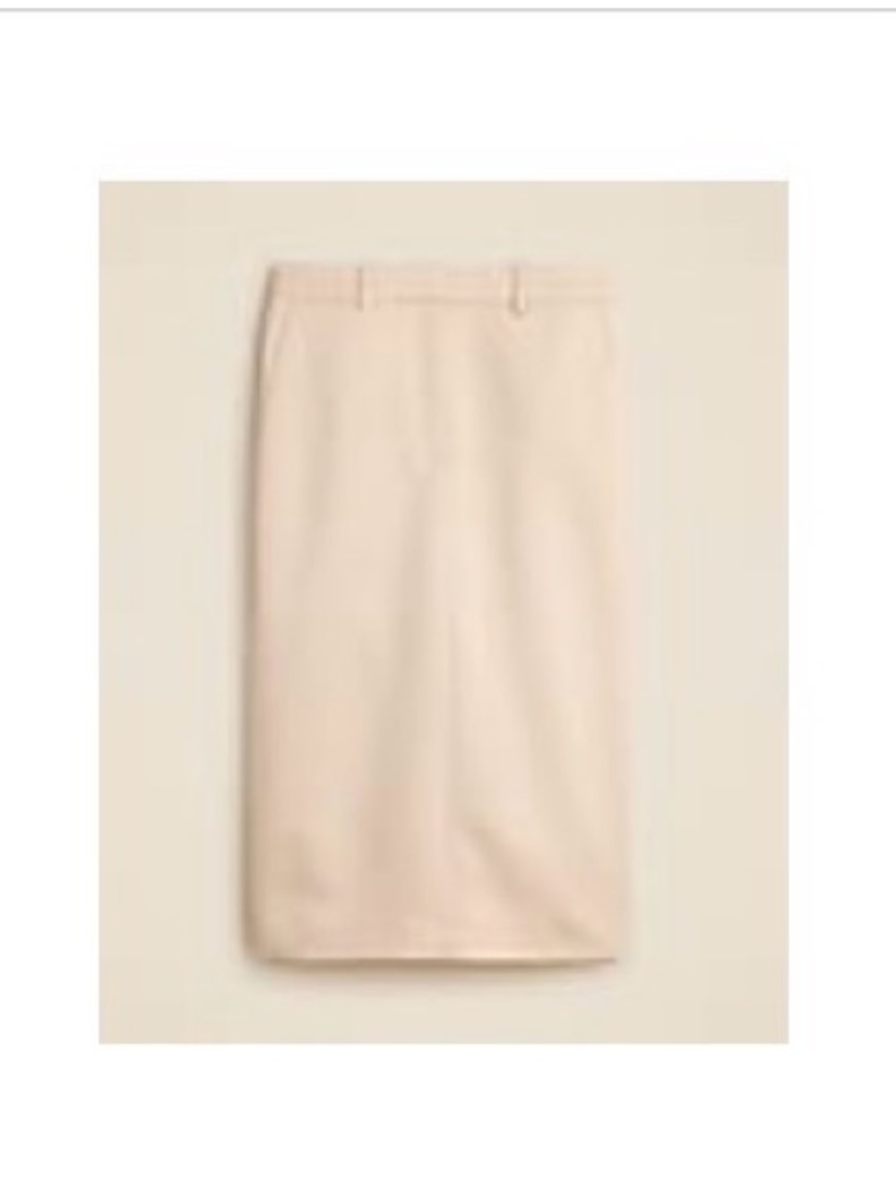 Classic Women's Pencil Skirt in Cream - Picture 3 of 3